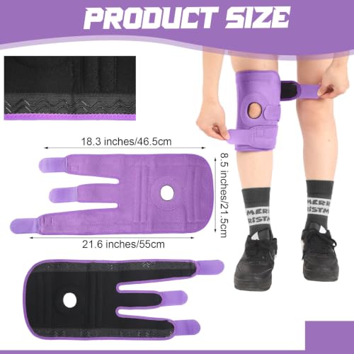 Foilswirl 1 Pcs Kids Knee Brace with Side Stabilizers,Purple - color: Purple