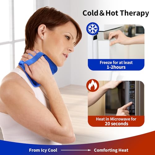 Gel Ice Pack for Injuries Reusable Soft Freezer Ice Bag with Strap 1 Pack - color: Royal Blue-1 Pack