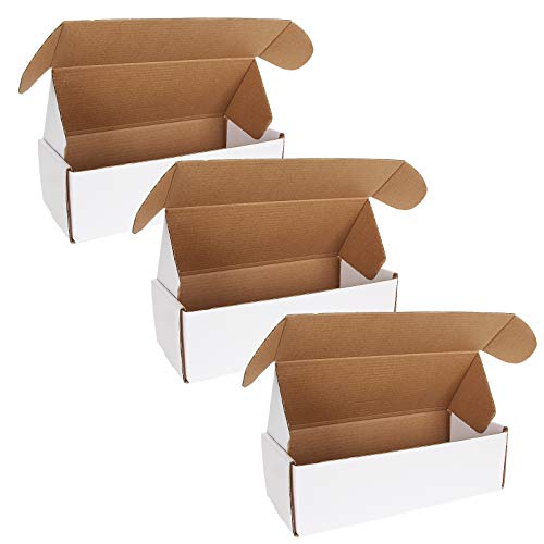 20PACK Trading Card Storage Box, 500Count, White, Cardboard, Baseball, Football, Basketball, Hockey