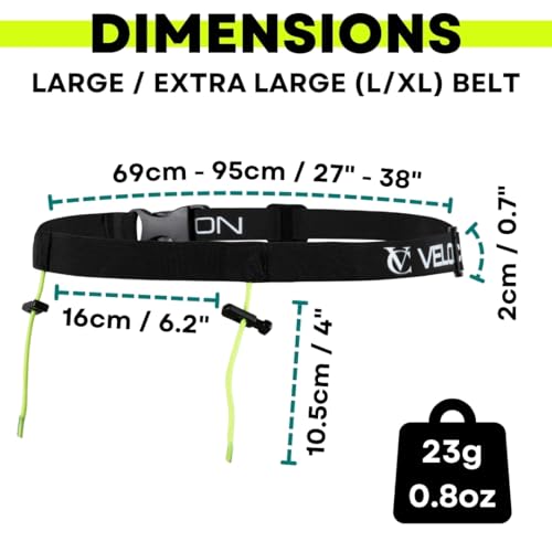 VeloChampion Triathlon Race Number Running Belt, Large, 1 Pack - size: Large