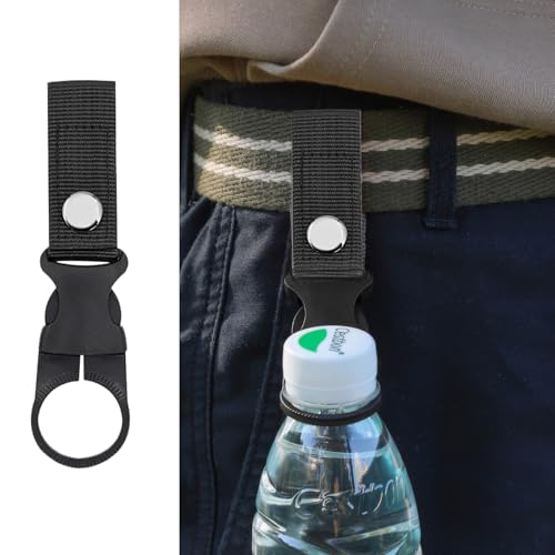 2PCS Portable Water Bottle Holder Convenient Water Bottle Clip for Easy Hydration During Outdoor Activities, Black - color: Black