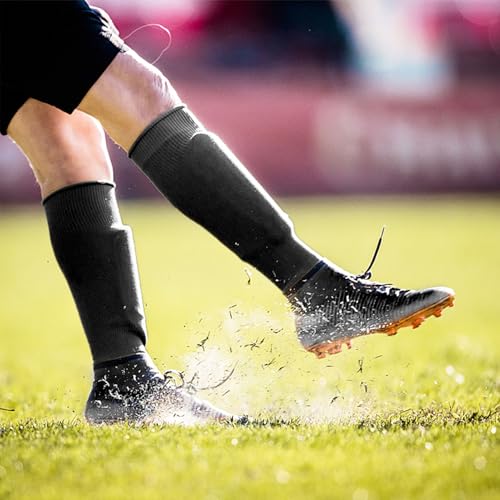 HUIOP Sock,Running Leg Socks, 1 Pair Shin Guard Socks Men Women Soccer Shin Socks Football Calf Sleeves - color: Black