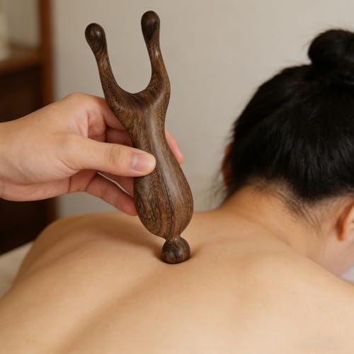Sandalwood Nose Gua Sha Tool Wooden Meridian Acupoint Massager