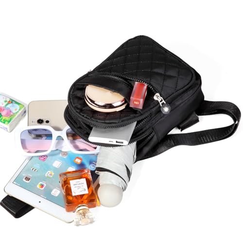 AOSTIHOT Crossbody Sling Bag Small Sling Backpack for Women, Chest Daypack Crossbody Shoulder for Travel Sport Running Hiking - color: A Black