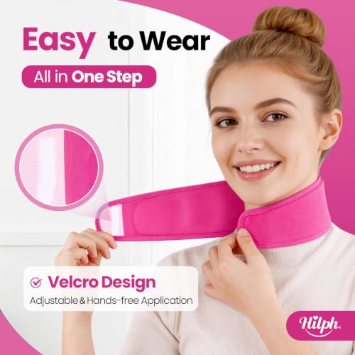 Hilph Neck Ice Pack Wrap, 45-Min Cooling for Tonsillectomy & Sore Throat - color: Red