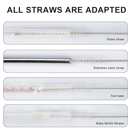 Ixiaoyoo 12 Pcs Bottle Cleaner Brushes Set, 11.8 Inch Nylon Cleaning Brush - color: 11.8 Inch White