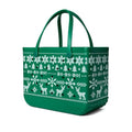 BOGG BAG Original Large Tote – 19” x 14” x 9” – Essential Bags for Beach, Pool, Boat, Sports, Tailgating, Cruise - color: Ugly Sweater - Green