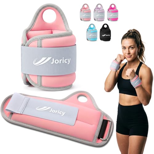 Wrist Weights with Thumb Loops Lock for Men Women Weighted Gloves - color: Light Pink, size: 1 lb Each (2 LBS Total)