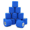 OK TAPE 12 Rolls Self Adhesive Bandage Wrap, Cohesive Elastic Athletic Tape - color: Blue, size: 2 Inch