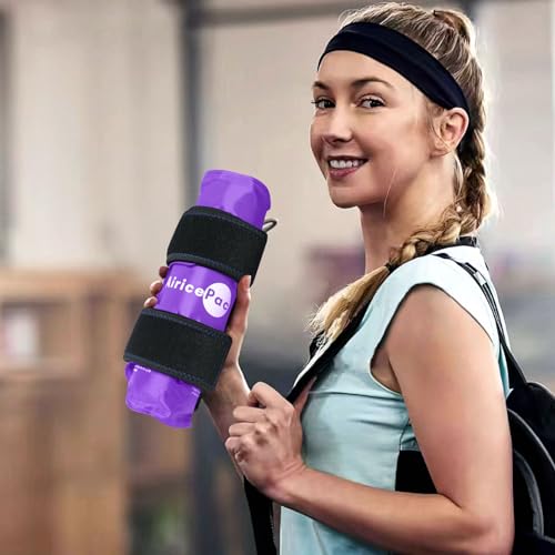 AiricePac Ice Pack for Knee Pain Relief, Reusable Gel Ice Wrap for Injuries, Swelling, Knee Replacement Surgery, Cold Compress Therapy for Arthritis, Meniscus Tear and ACL, Purple - style: PURPLE 1 PACK