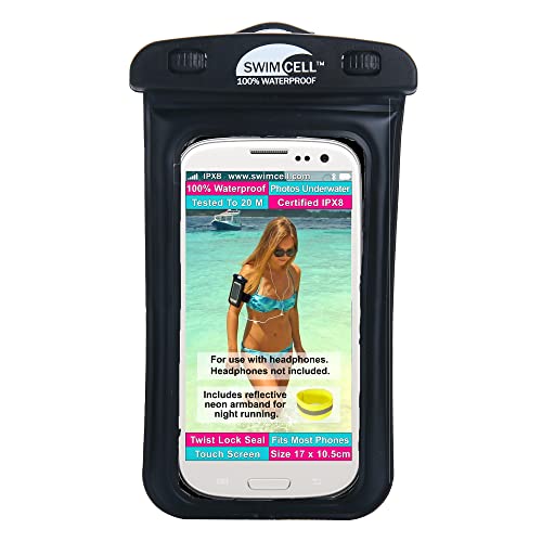 Waterproof Phone Holder For Running & Swimming - Headphone Jack - Standard - size: Standard With Headphone Jack