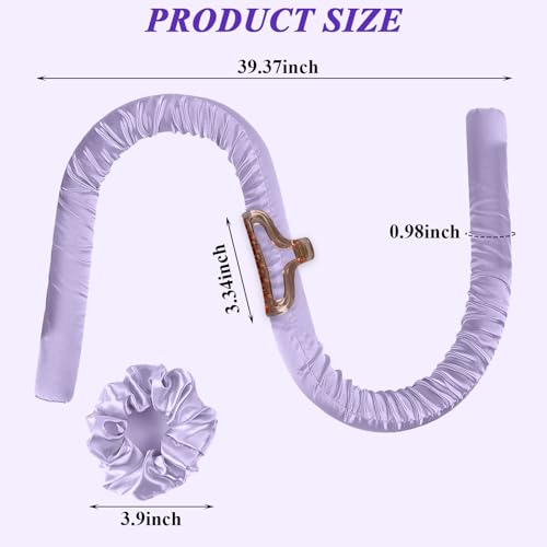 Rods Curlers Set Foam Hair Curlers for Short and Long Hair, No Heat Foam Rollers(Purple) - color: Purple