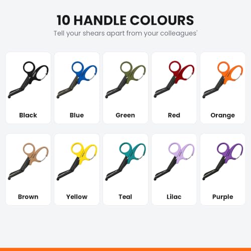 Small Trauma Shears with Clip, Nurse Bandage Scissors (Black, 15cm) - color: Black, size: 15cm