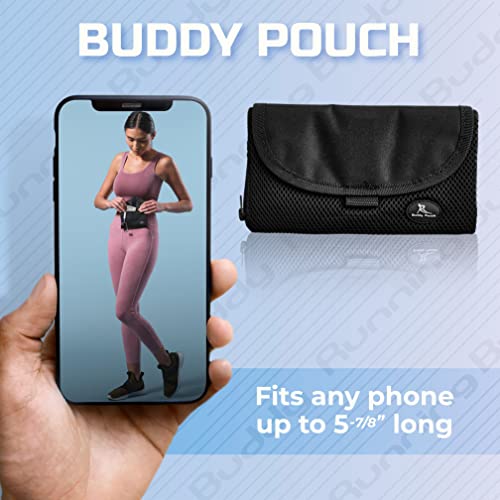 Running Buddy Magnetic Pouch - Fits Any Waistband, No Belt No Clips - color: Black, size: Large (5.9 in x 4 in)