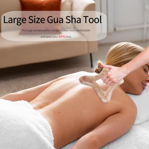 Body Gua Sha Tool Large Gua Sha Body Tool Cellulite Massage Tool (Resin) - color: Natural