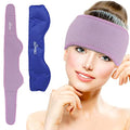 NEWGO Headache Ice Pack Head Wrap for Migraines, FSA Eligible, Purple - style: Purple