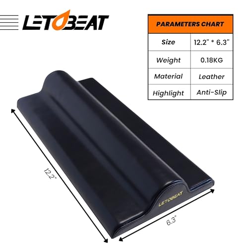 Plantar Fasciitis Foot Stretcher - Anti-Slip Leather, Black, L - color: Black, size: L