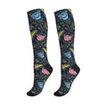 Witchy Moth Compression Socks For Women Men - color: Floral Butterfly