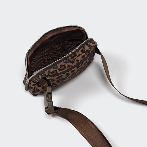 Pander Crossbody Belt Bag for Women and Men, Travel and Everyday Use - color: Leopard Multi