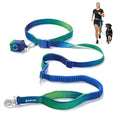 Spark Paws Hands Free Dog Leash - Bungee Waist Belt for Running & Walking - color: Lime Wave