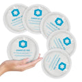 ICEWRAPS 4 inches Round Reusable Ice Packs with Cloth Backing, 5-Pack Clear - color: Clear