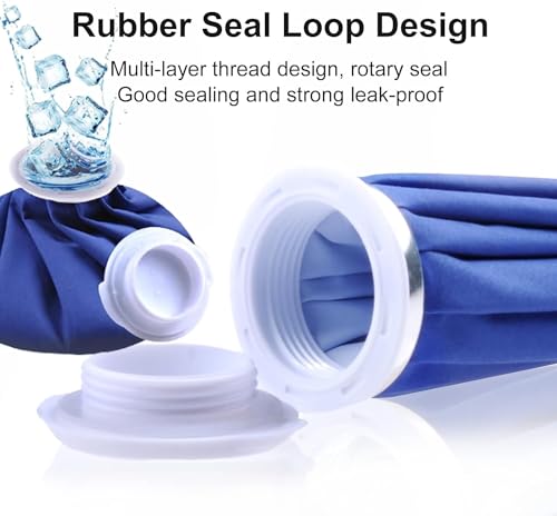 Ice Pack, Ice Bags for Injuries Reusable 2Packs, 11" Ice Bags Hot Water Bag for Hot & Cold Therapy and Pain Relief, No-Leak Elastic Breathable Ice Bag, Size 11", Blue - style: 11" 2Pcs