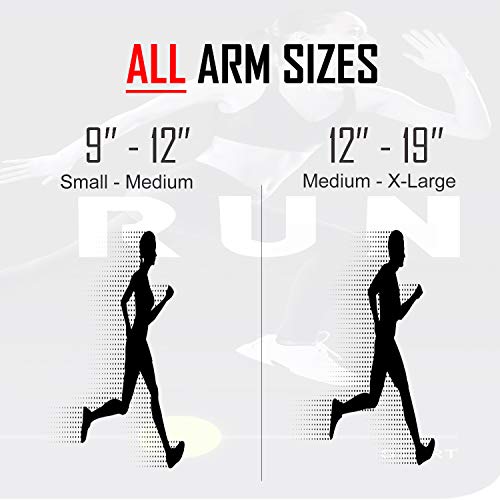 RevereSport Waterproof Running Armband for Phone with Case On (Otterbox, Lifeproof). Sports Phone Holder for iPhone 17/16/15/14/13/12/Max/Plus/Pro/AIR & Samsung S25/S24/S23/S22/S21/S20/Ultra (Large) - size: Large - 7"