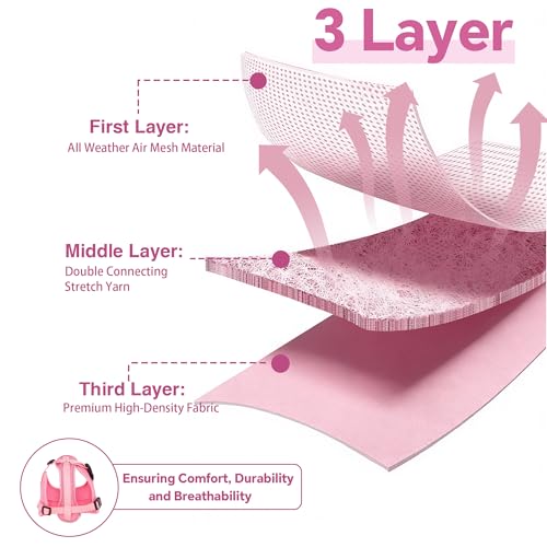 AIITLE No-Pull Dog Harness Reflective Mesh Vest Adjustable, Pink XS - color: Pink, size: XS