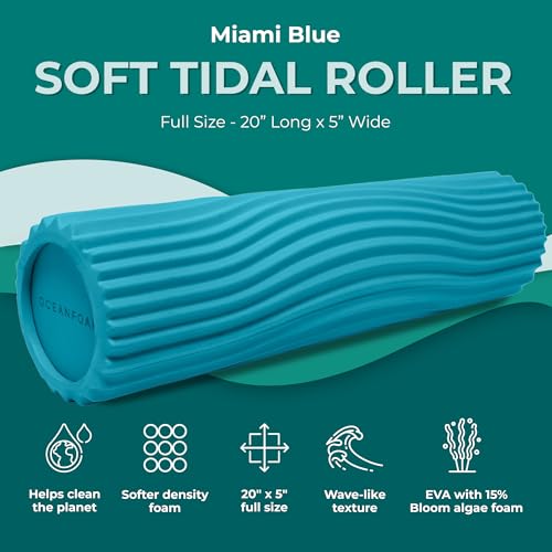 Oceanfoam Soft Tidal Roller - Soft Density Foam for Beginners (Miami Blue) - color: Miami Blue