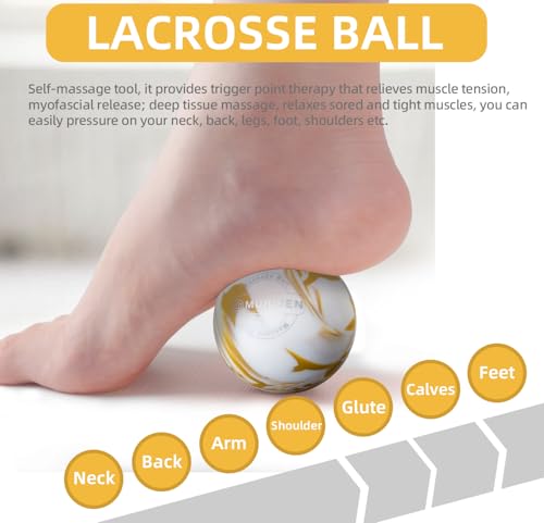 Massage Ball, Lacrosse Ball for Trigger Point Therapy - color: Gold