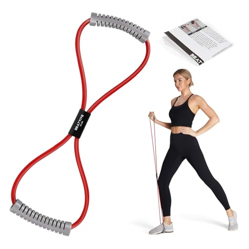 Figure 8 Resistance Bands with Handles, Arm Resistance Bands - color: Red-30lbs