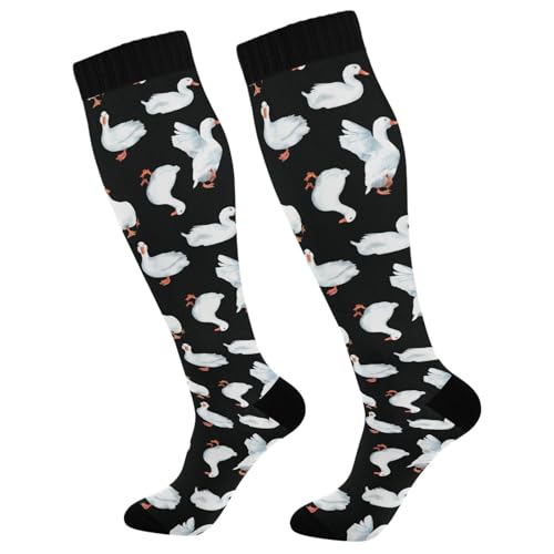 Compression Socks for Women & Men Knee High Socks - color: Cute Duck
