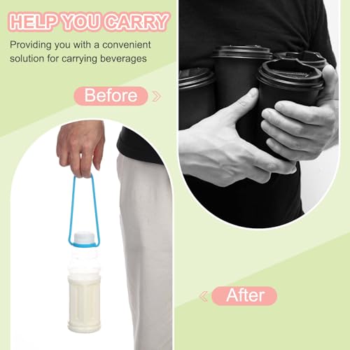 PATIKIL Silicone Water Bottle Lanyard, Reusable Tumbler Strap Water Bottle Handle Holder with Strap for Beverage Carry Traveling Take Out - color: Powder Blue