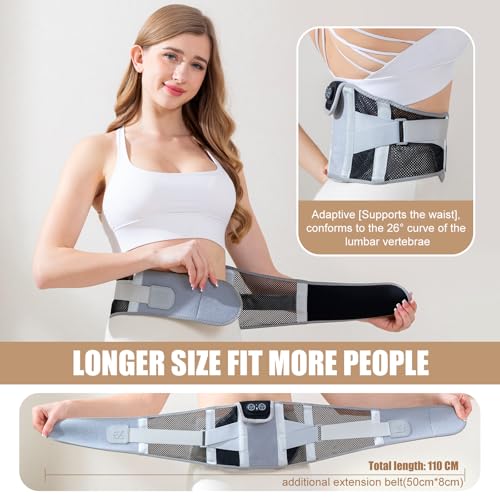 Red-Light-Therapy Belt Infrared-Light Heating Device Wrap for Back Waist 660nm&850nm(No Battery)