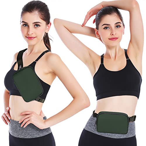 AROME Mini Belt Bag for Women Men Fashion Waist Packs Fanny Pack - color: Army Green