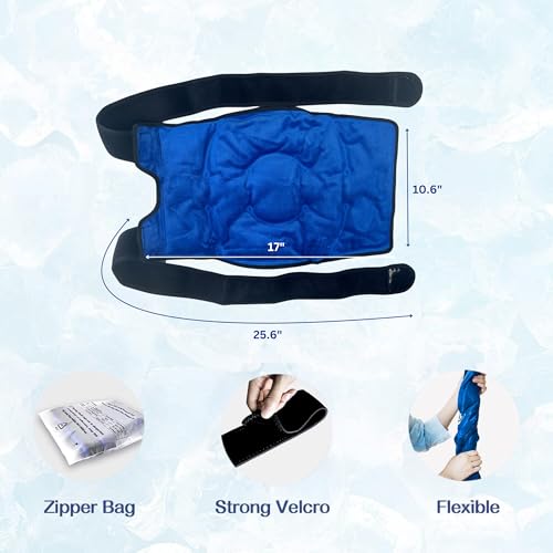 Knee Ice Pack Wrap (XL) for Pain Relief, Reusable Hot and Cold Therapy Wrap for Swelling, Recovery, and Therapy for Arthritis, Meniscus Tear and ACL - style: Knee XL