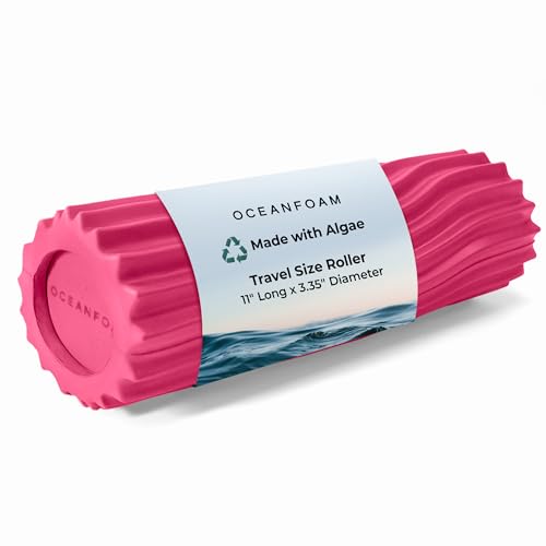Oceanfoam Ripple Roller - Small Foam Roller for Physical Therapy (Hot Pink) - color: Hot Pink