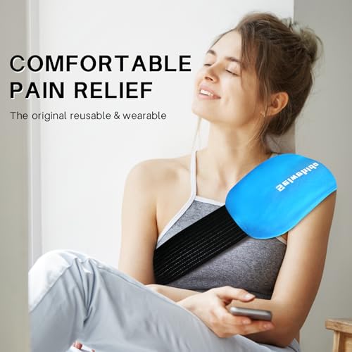 Ice Packs for Injuries Reusable Gel 2 Hot Cold Compress Therapy Pack - color: Blue, size: Large 12 x 6 Inch
