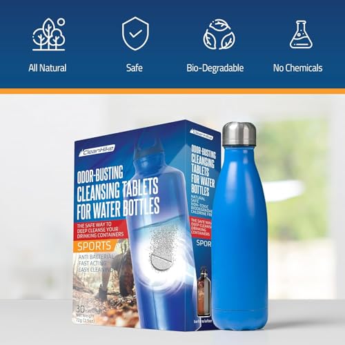 CleanHike Water Bottle Cleaning Tablets for Tumblers, 36 Ct, No Scrub - size: 36 Count (Pack of 1)