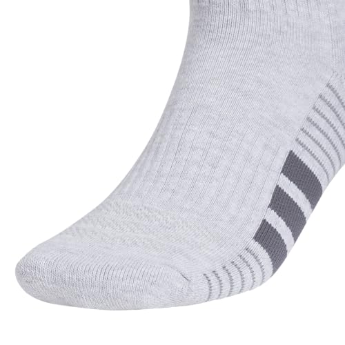 adidas Men's Cushioned Socks 3 Pairs - color: Cool Light Heather/Onix Grey/Grey/4.0/Quarter, size: X-Large, style: Quarter