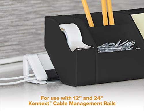 Bostitch Office Konnect Tape Dispenser with Premium Single-sided Tape, Sticks to Desk, Black (KT-TAPE-BLK) - color: Black