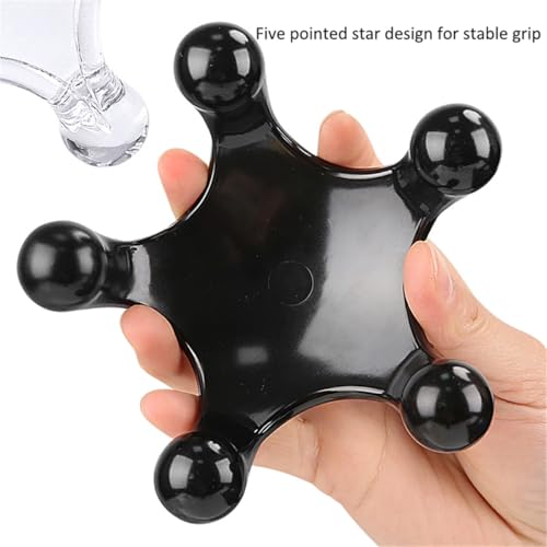 Trigger Point Massage Tools, 2 Pcs 5 Point Deep Tissue Manual Massager Handheld Body Massagers, Handheld Palm Pressure Point Massage Tool for Neck Shoulder Back Muscle Pain Relief (Transparent) - color: Transparent