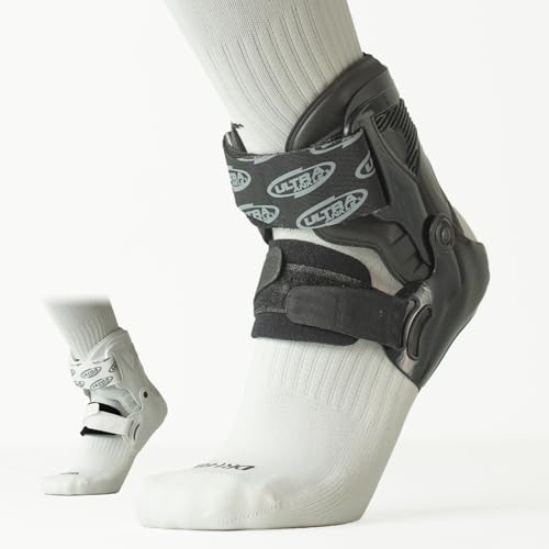 Ultra Zoom Hinged Sports Ankle Brace – Sprained Ankle Recovery & Prevention - color: Black, size: Large/X-Large