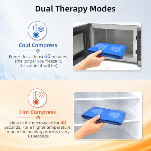 Wrist Ice Pack Wrap for Carpal Tunnel Relief, Gel Ice Packs for Injuries - color: Blue