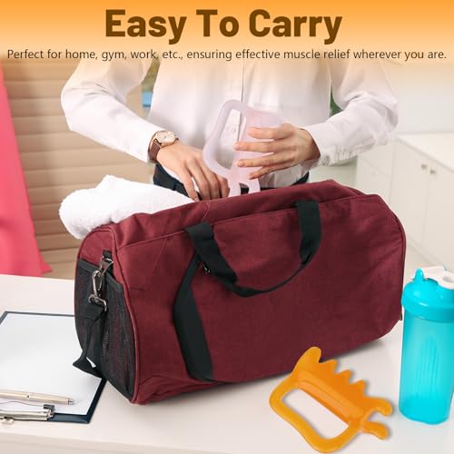 2 Pieces Fascia Massage Tool Blaster for Lymphatic Drainage Myofascial Release Muscle Knots Trigger Points, Handheld Resin Cellulite Massager for Body Tension Relief, Promote Circulation Legs