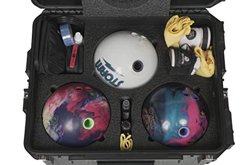 Case Club Heavy-Duty Waterproof Bowling Ball Cases, Wheels & Handle - style: 3 Ball
