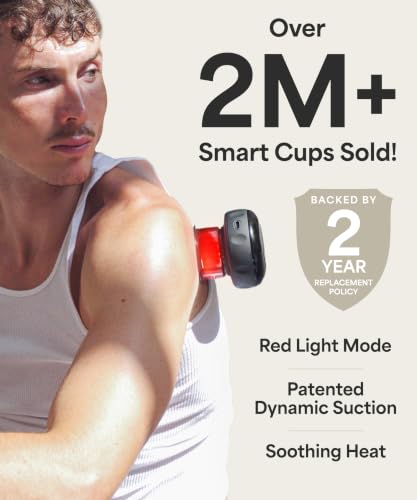 REVO The Original 4-in-1 Smart Cupping Massager with LED Light, Heat, Dynamic Suction & Vibration Massage, Portable Cordless Rechargeable Cupping Device for Body- 1 Pack - size: 1 Pack