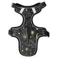Yellow Stars and White Moon Dog/Cat Harness, Reflective No-Pull Pet Harness with 2 Leash Clips, Fully Adjustable Soft Padded Dog Vest, No-Choke Pet Oxford Vest - color: Yellow Stars And White Moon, size: S