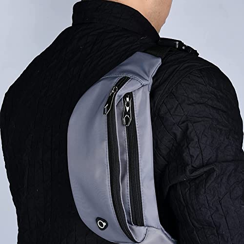 Fanny Packs for Men and Women Water-Repellent Sports Waist Pack Bag - color: 1pack-Grey