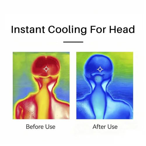 Cooling Gel Headband, Headache Ice Pack Head Wrap for Migraines, Reusable Hot and Cold Pack, Hot Flash Relief, Stress & Tension Soothing Relief